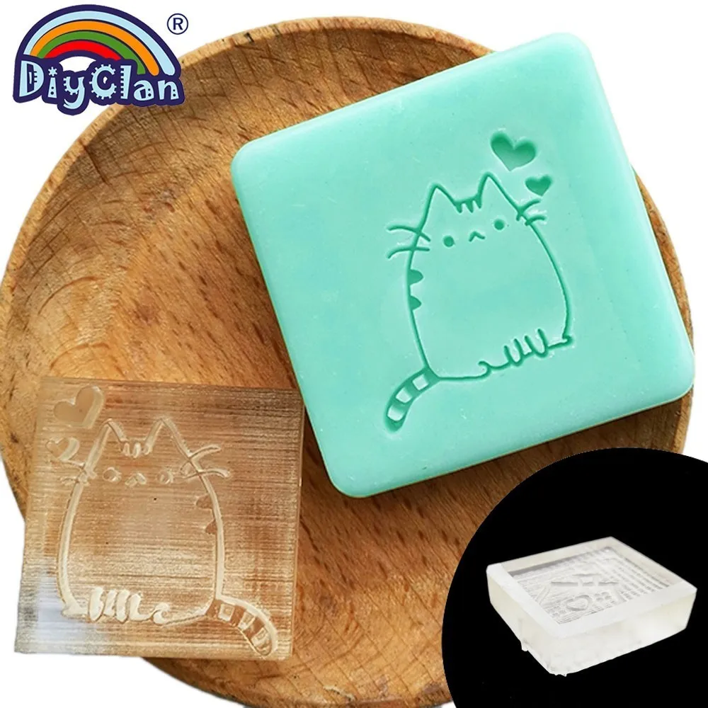 Acrylic DIY resin DIY handmade Kitten Resin soap stamp chapter diy multiple styles patterns Z0126XM