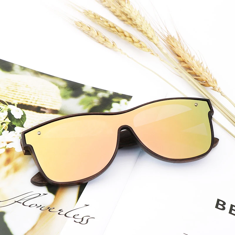 New Design Bamboo Wood Sunglasses For Men/Women,Polarized Sun Glass High Quality UV400 One Lens