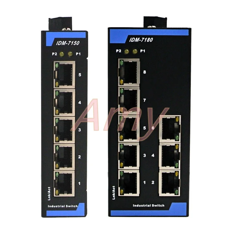 

5 port 8 industrial switches 12V24V entry level 100 trillion Industrial Ethernet switch guideway switch