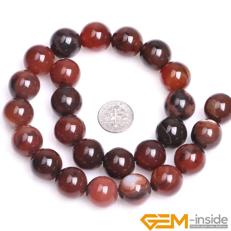 Natural Stone Dream Agates Lace Stripe Round Beads For Jewelry Making Strand 15\