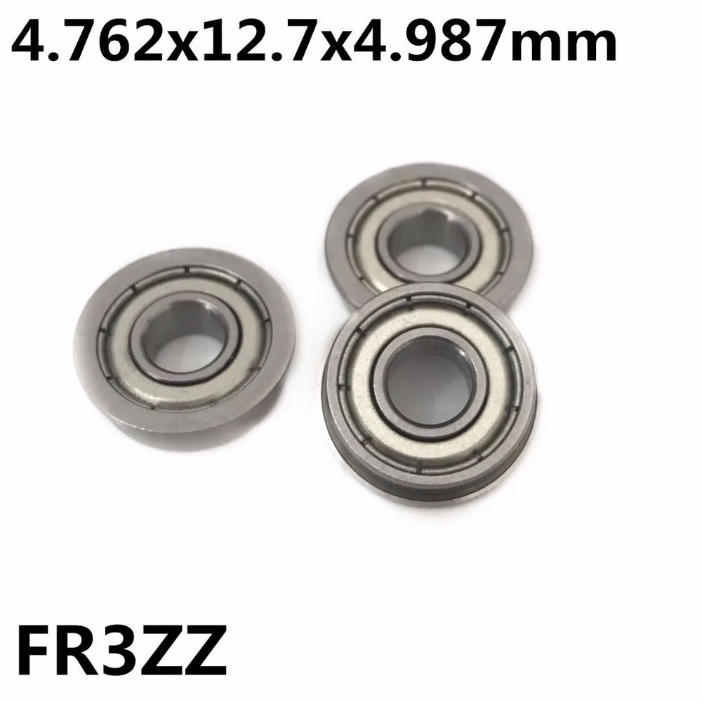 

10Pcs FR3ZZ 4.762x12.7x4.987 mm Flange Bearings Deep Groove Ball Bearing High Quality FR3