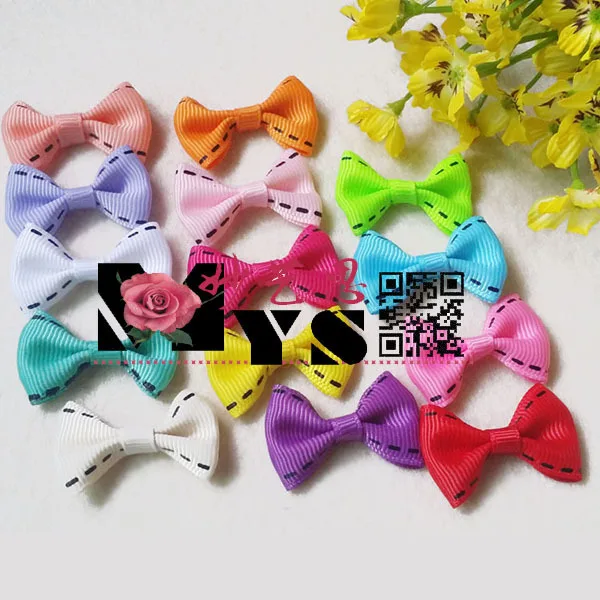 100pcs/lot Supply of pet hair Diy handmade bow bright printed material dashed Knot Butterfly pendant