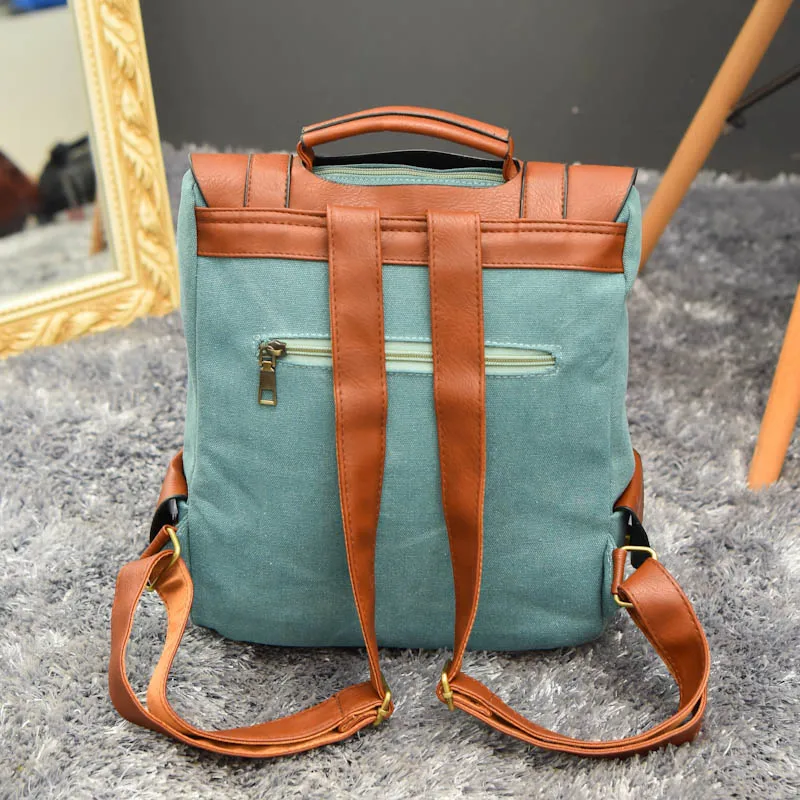 Vintage Women Canvas Backpacks For Teenage Girls School Bags Large High Quality Patchwork Backpack Escolares