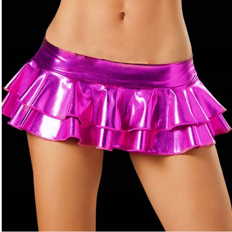 

8 Colors Sexy Lingerie Hot sexy pole dance club lenceria Latex Sexy Mini Skirts Erotic Clothing Cosplay Costume