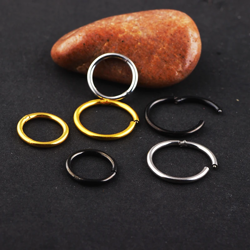 JUNLOPWY 16G Nose Ring Hoop Studs Piercing Kit Body Jewelry Tragus Earring Helix Cartilage Surgical Steel 60pcs 2 Sizes 3 Colors