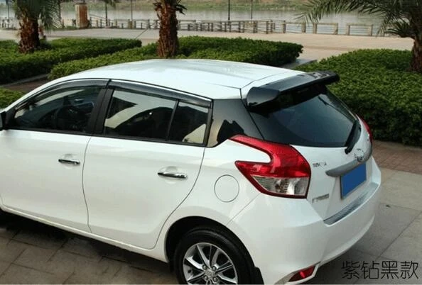 Higher star ABS material car rear wing Spoilers,Empennage with paint for Toyota Yaris 2009-2015