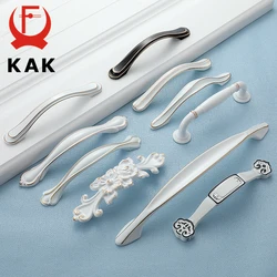 KAK Ivory White Kitchen Cabinet Handles European Style Cupboard Door Pulls Drawer Knobs Fashion Solid Furniture Handle Hardware
