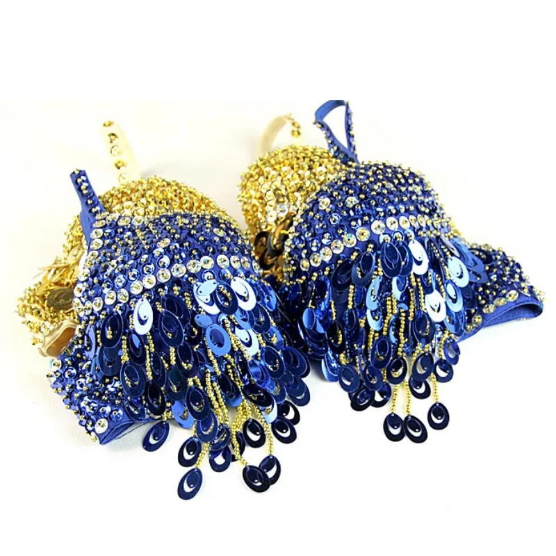 Sujetador Bellydance Sexy Belly Dance Clothes Hand Made Sequins Belly Dance Top Bra For Women 10 Color For Belly Dancer