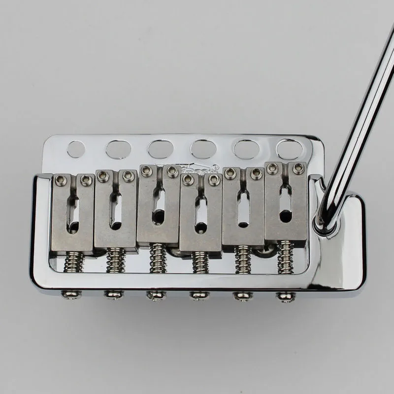 ST Guitar Wilkinson Chrome silvery WVP6 Tremolo Bridge + Stainless Steel Saddles + Zinc Block Or Brass Block