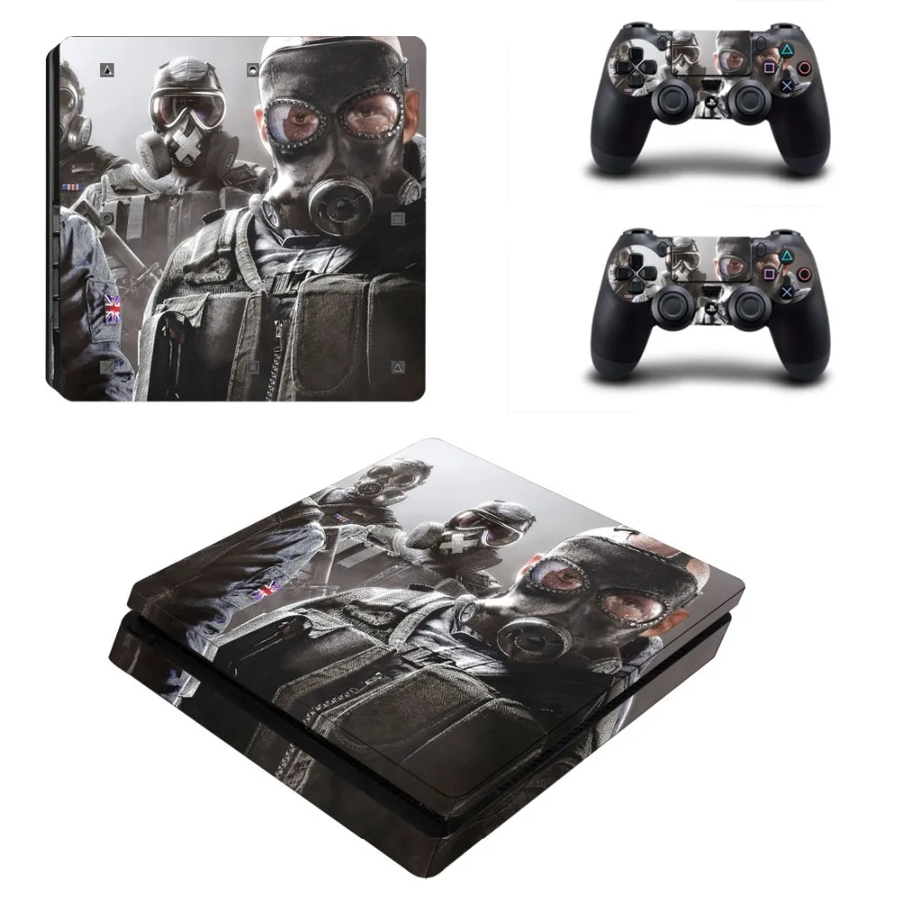 PS4 Slim Skin Sticker For PlayStation 4 Console and 2 Controllers PS4 Slim Sticker Decal Vinyl - Tom Clancy's Rainbow Six Siege