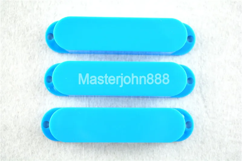 1 Set of 3pcs Sky Blue/Black/Cream/Chrome/Clear Sealed Closed Single Coil Pickup Covers For Electric Guitar Pickup Lid/Shell/Top