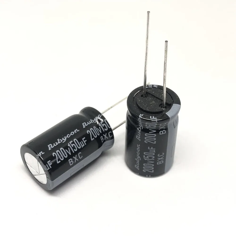 

2 шт. новые и оригинальные Rubycon 200 В 150 мкФ 16X25 мм 150 мкФ 200 В BXCSeries длительный срок службы с низким импедансом, сделано в Японии