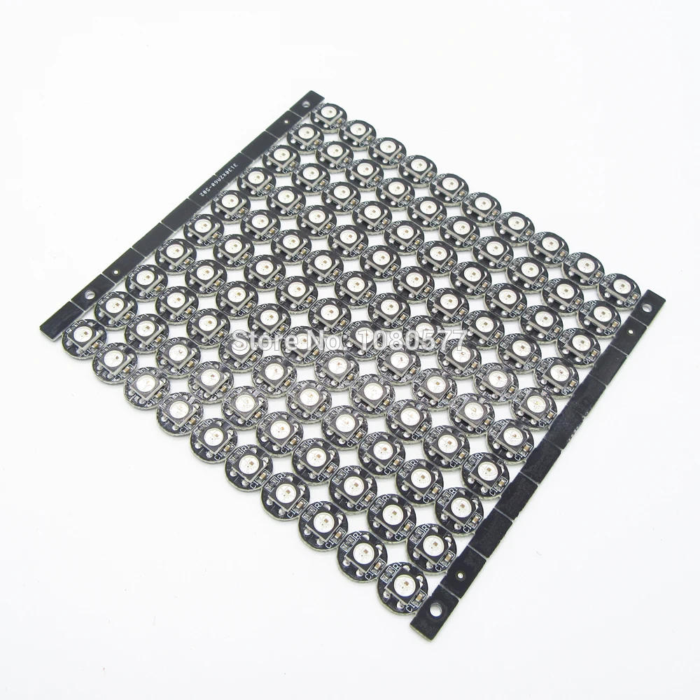 10pcs-50pcs WS2812B WS2812 LED Chip 5050 SMD RGB DC5V With Black / White PCB Board Heatsink 9.6mm Diameter WS2811 IC Built-in