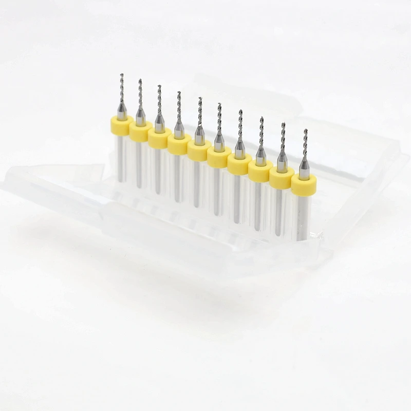 10 unids/set 1,2mm 1,25mm brocas de carburo de importación PCB, placa de circuito de impresión Mini juego de brocas de perforación CNC, herramientas de carpintería