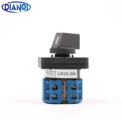 lw28 changeover switch lw28-20 Electric 2/3/4 Position 8 Terminals Rotary Cam Changeover Switch with Screws Useful Tool 660V 20A