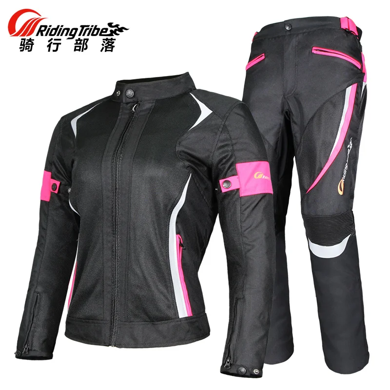 Riding Tribe Motorcycle Jacket Motorcycle Pants Windproof Waterproof Women\'s Motorcycle Protective Gear Suit Biker Clothing Set