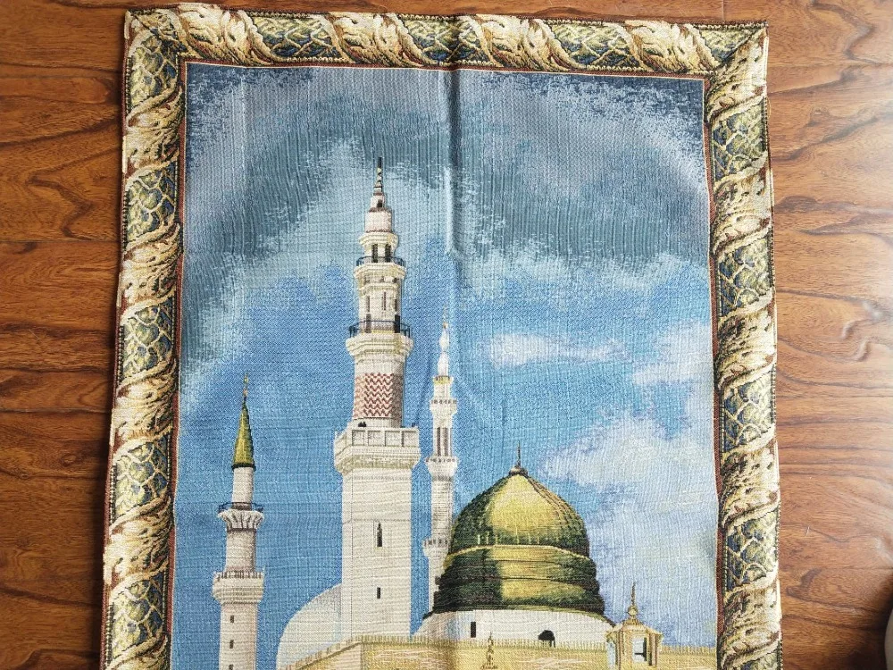 65x102cm Belgian Mecca Mosque Picture Wall Tapestry Moroccan Decor Hanging painting Fabric Goblen Wandkleed Wall Carpet Cloth