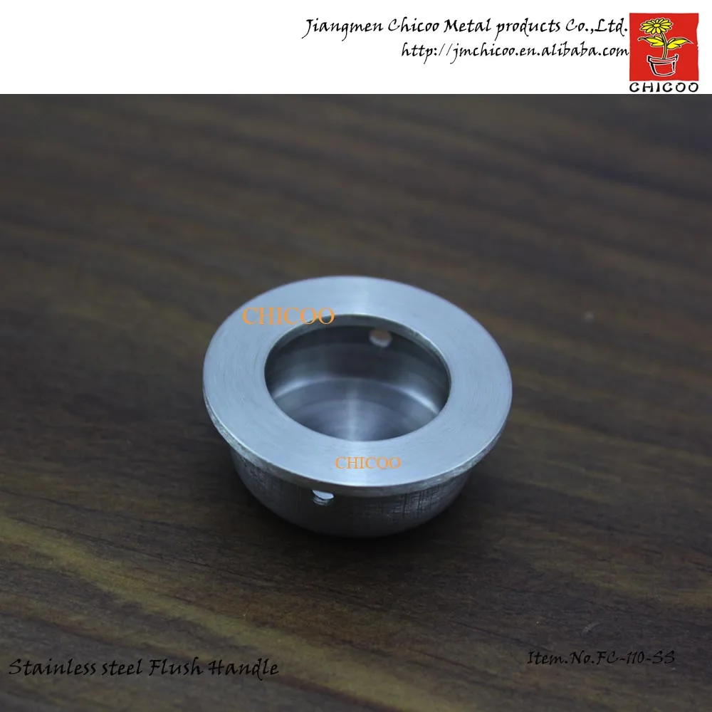 10pieces wholesale 30mm Dia Stainless steel Satin Finish furniture handle,flush handle,cabinet knob