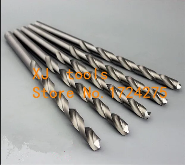 Free shipping 10 pcs lengthened straight shank drill Hemp flowers 5.6mm-7.9mm,straight shank drill bit, HSS Twist Drill