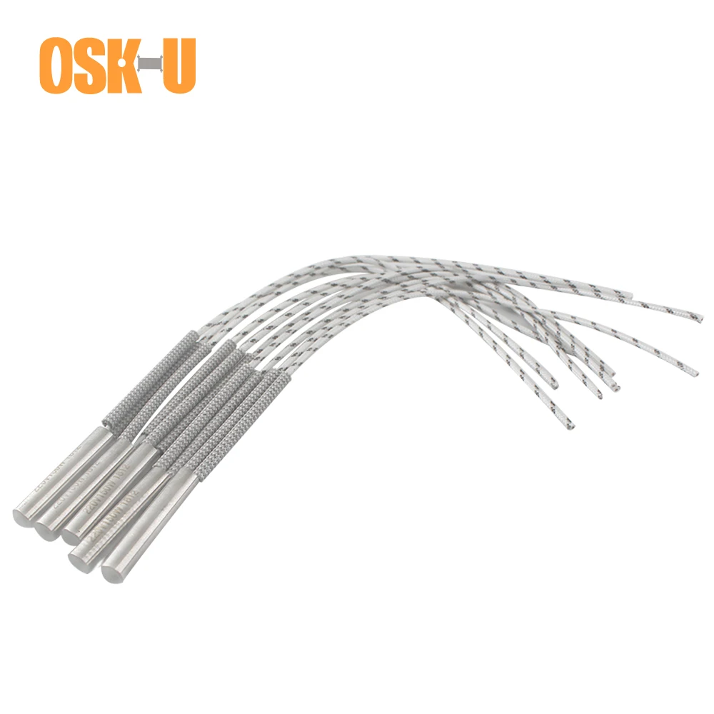 Cartridge Heater 10mm 220V Tube Diameter Stainless Steel Electric Cylindrical Heating Element for Home Appliance 2PCS