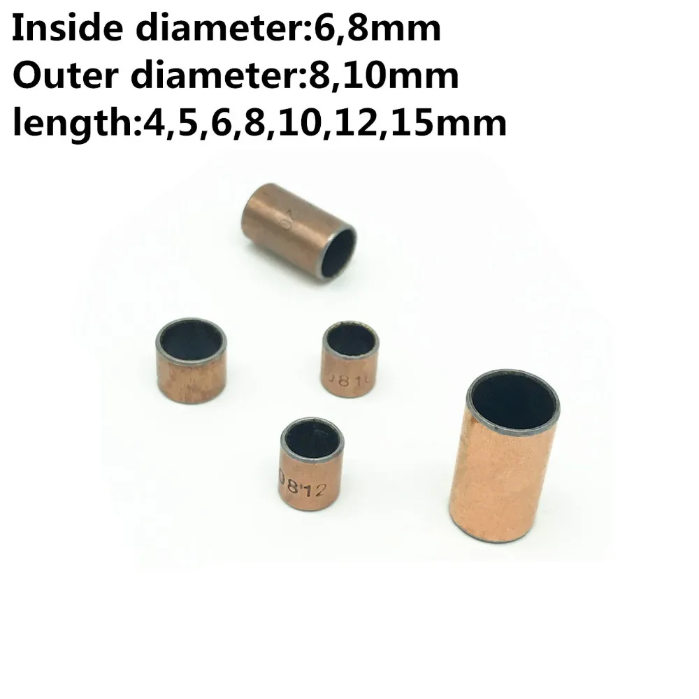 

50pcs SF-1 The Inside Diameter of 6 8 mm Self Lubricating Composite Bearing Bushing Sleeve SF1 Copper Sleeve Oilless Bushing