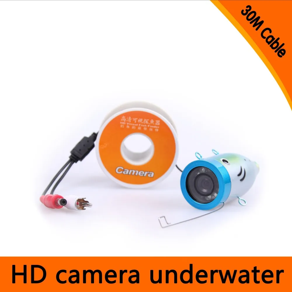 

30Meters Depth Underwater Camera with 8PCS white LEDS & Leds Adjustable for Fish Finder & Diving Camera