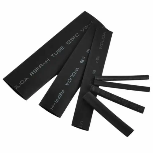 127Pcs 80mm Polyolefin Heat Shrink Tube Black Glue Weatherproof Heat Shrink Sleeving Tubing Assortment Kit