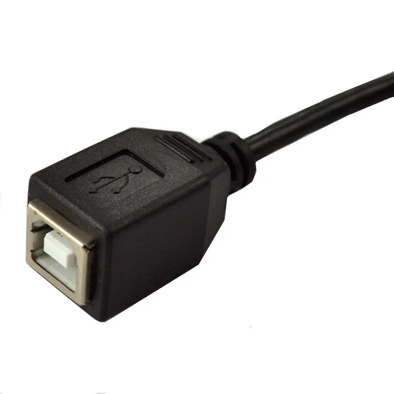 0.25m 25cm USB 2.0 Type B Male to Female 90 degrees Angle Right Extension Data Cable Panel Mount For Printer Cable