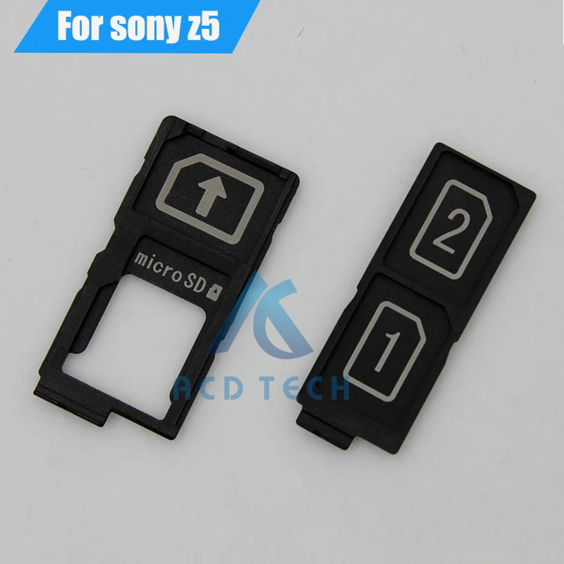 

Aocarmo For Sony Xperia Z5 E6683 E6603 E6653 E6633 Sim Card Reader Holder Sim Tray Replacement