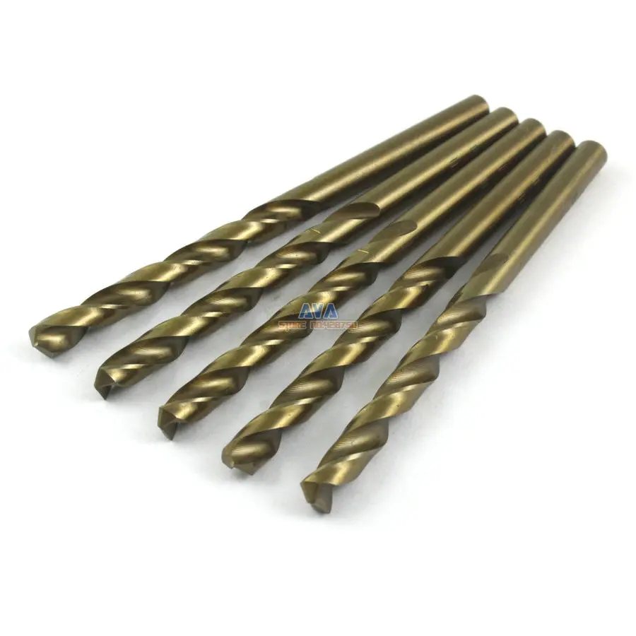 

5 Pieces 5.5mm Diameter Straight Shank Cobalt Steel Alloys Twist Drill Bit