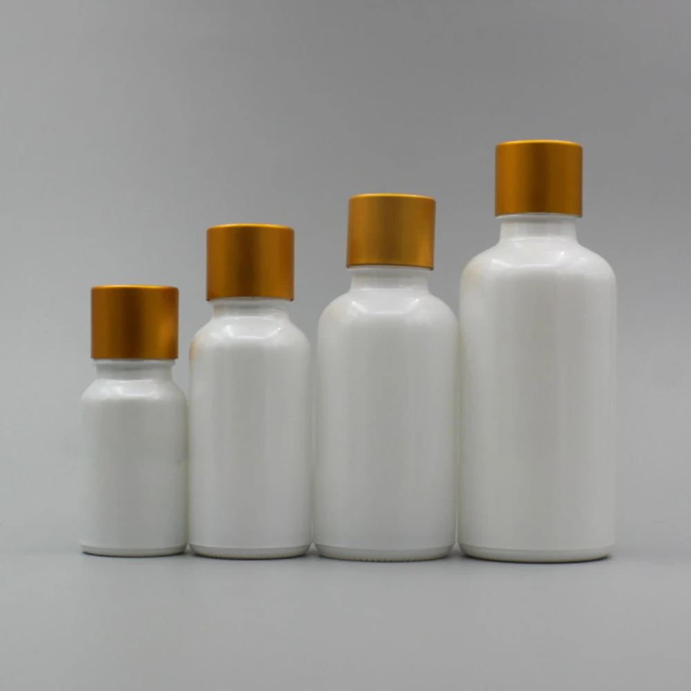 

Pearl White Bottle for Perfume Oil,10ml Glass Essential Oil Bottle with Screw Cap