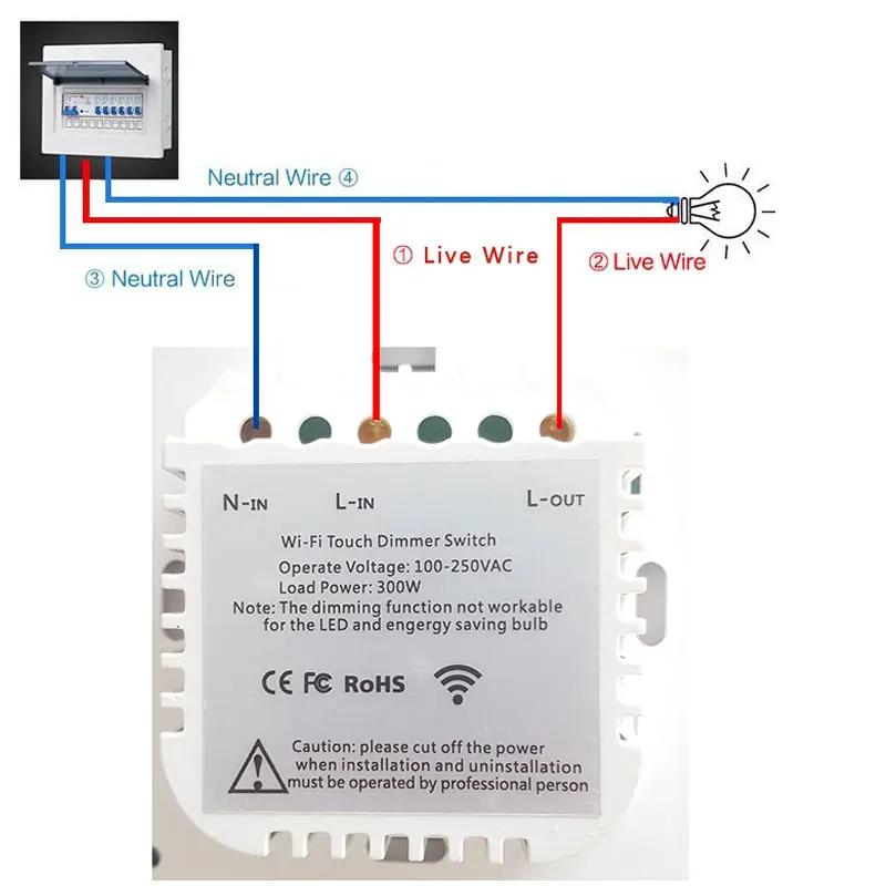 Wireless home automation eWelink App control WiFi LED dimmer switch light switch dimmer compatible with Alexa Google home