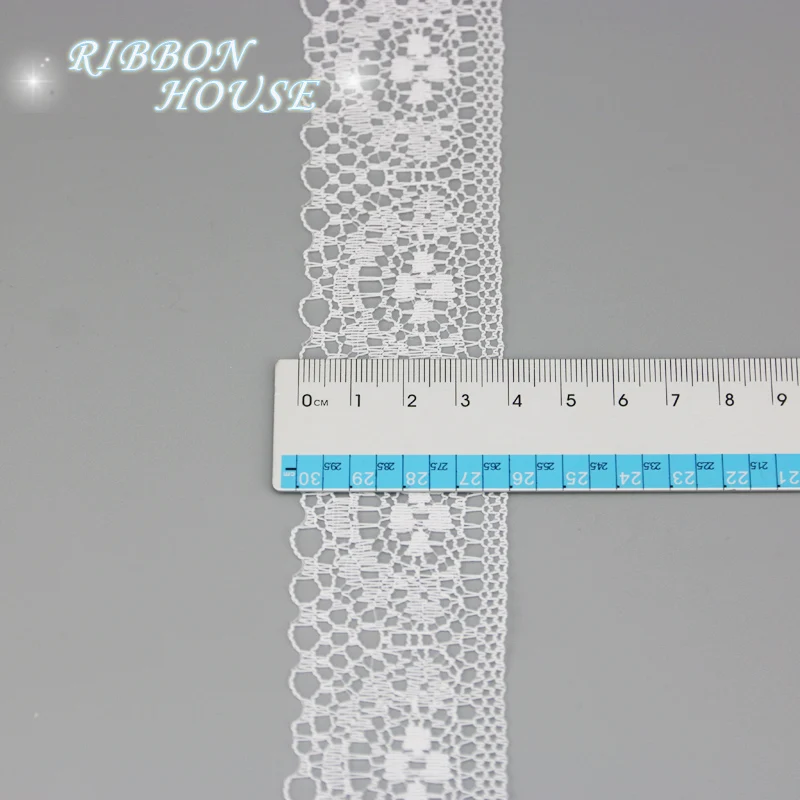 (10 yards/roll) 40mm white lace fabric Webbing Decoration Love gift packing Material rolls