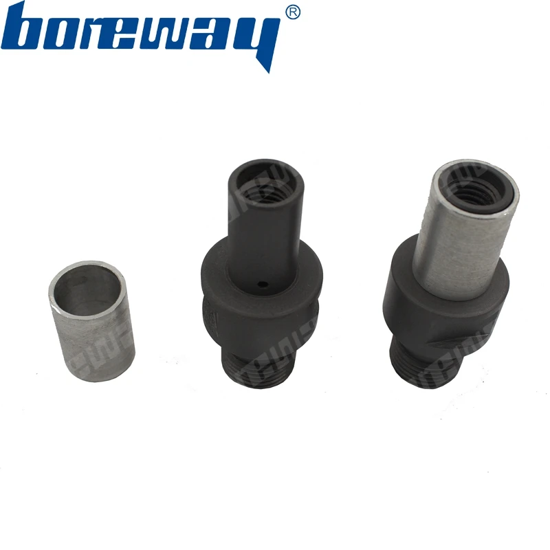 Boreway-CNC Parafuso Grinder Bit Eixo, Diamante Brocas, Processamento de Pedra Laje, Adaptador com Gás, M12 Rosca, D19x68L/100L, 1/2"