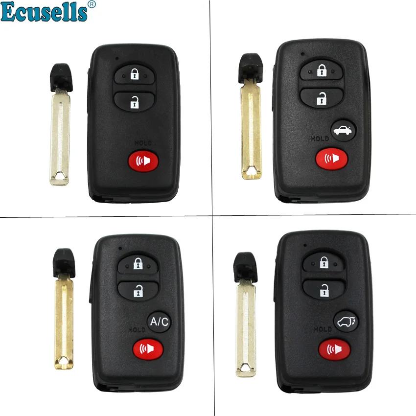 

3/4 buttons Remote key shell case housing fob for TOYOTA Prado Land Cruiser RAV4 Camry Corolla Prius Highlander Aurion Avalon