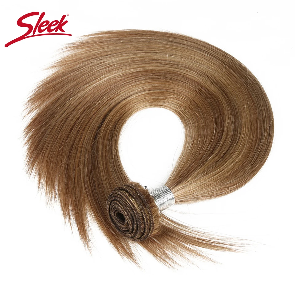 Sleek Virgin Een Stuk Honing Blonde P27/613 P10/16 Double Drawn Braziliaanse Nertsen Zijdeachtige Rechte Remy Human haar Weave Bundels