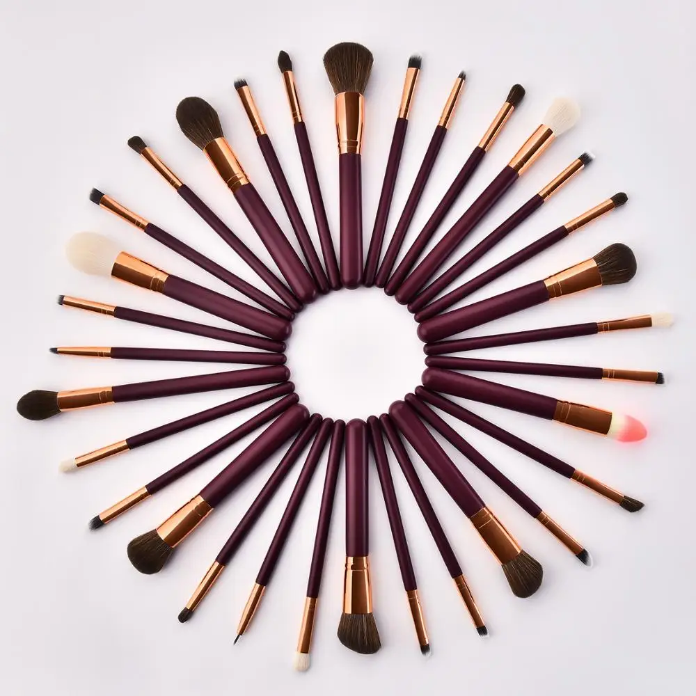 

32 Pcs Makeup Brushes Set Soft Synthetic Head Wood Handle Brushes Foundation Eyeshadow Power Lip Facial Makeup Brushes for Women