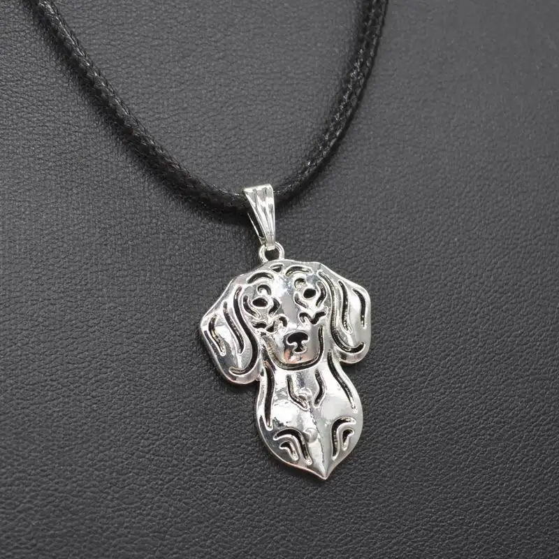 Rope Chain Jewelry Metal Dachshund Dog Necklaces For Lovers Pet Pendant Necklaces