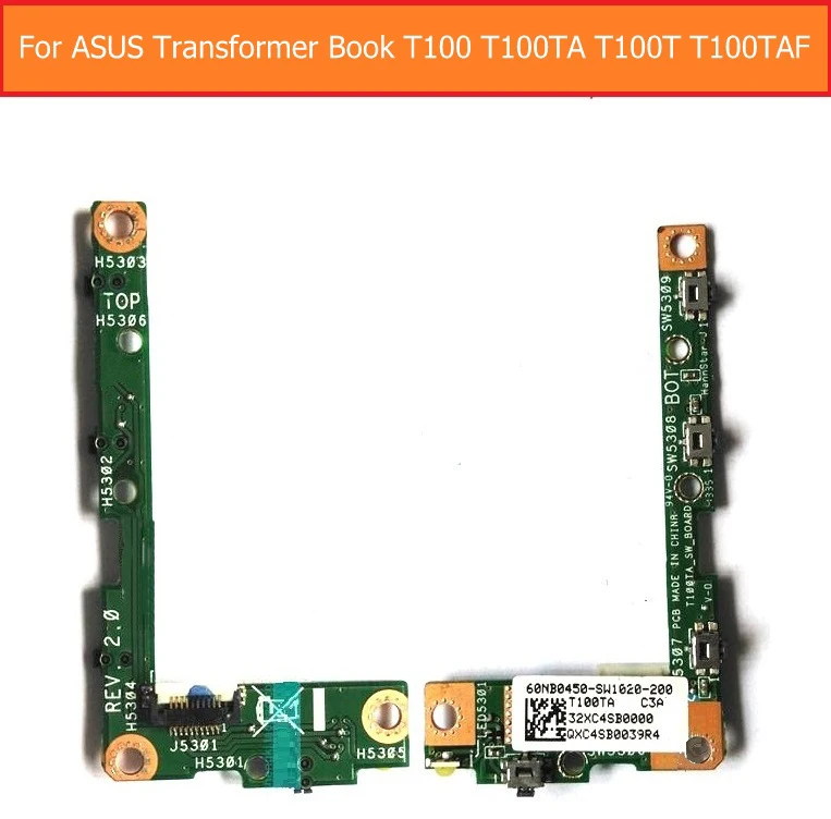 

on/off power PCB flex cable For Asus Transformer Book T100 T100TA T100T T100TAF volume flex cable with jack port board