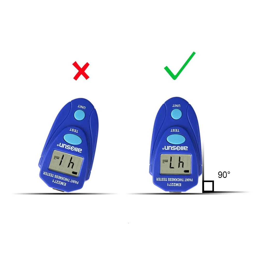 ALLOSUN Coation Thickness Gauge 0-80 mil Car Paint Film Thickness Tester Car Coating Measuring Tools Paint Thickness Meter