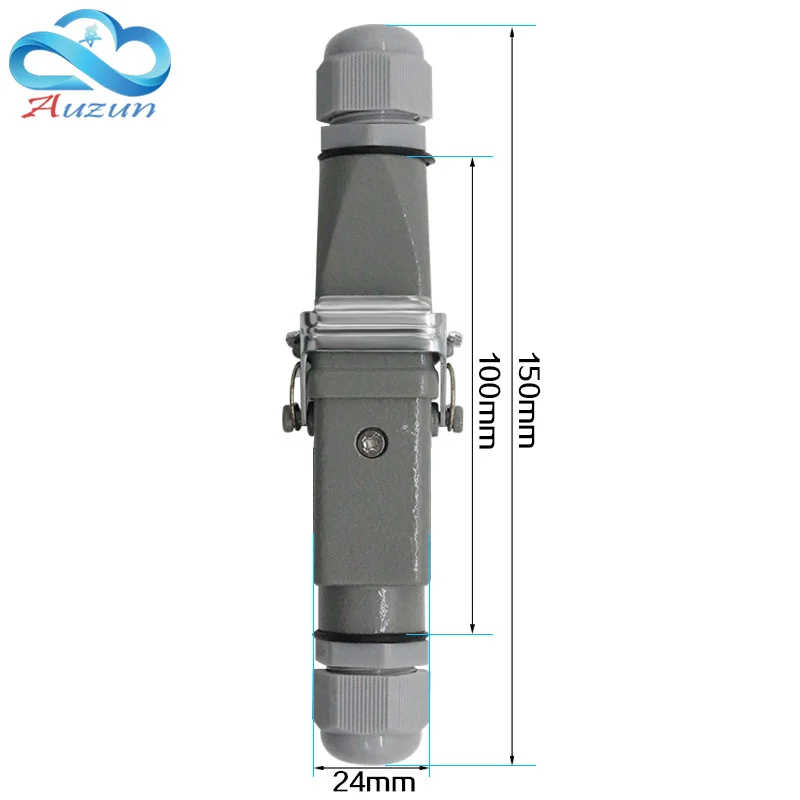 Heavy-duty connector 4 (3 + 1) 10A 250V ha-004-4 is connected to the hot runner screw foot Butt plugs