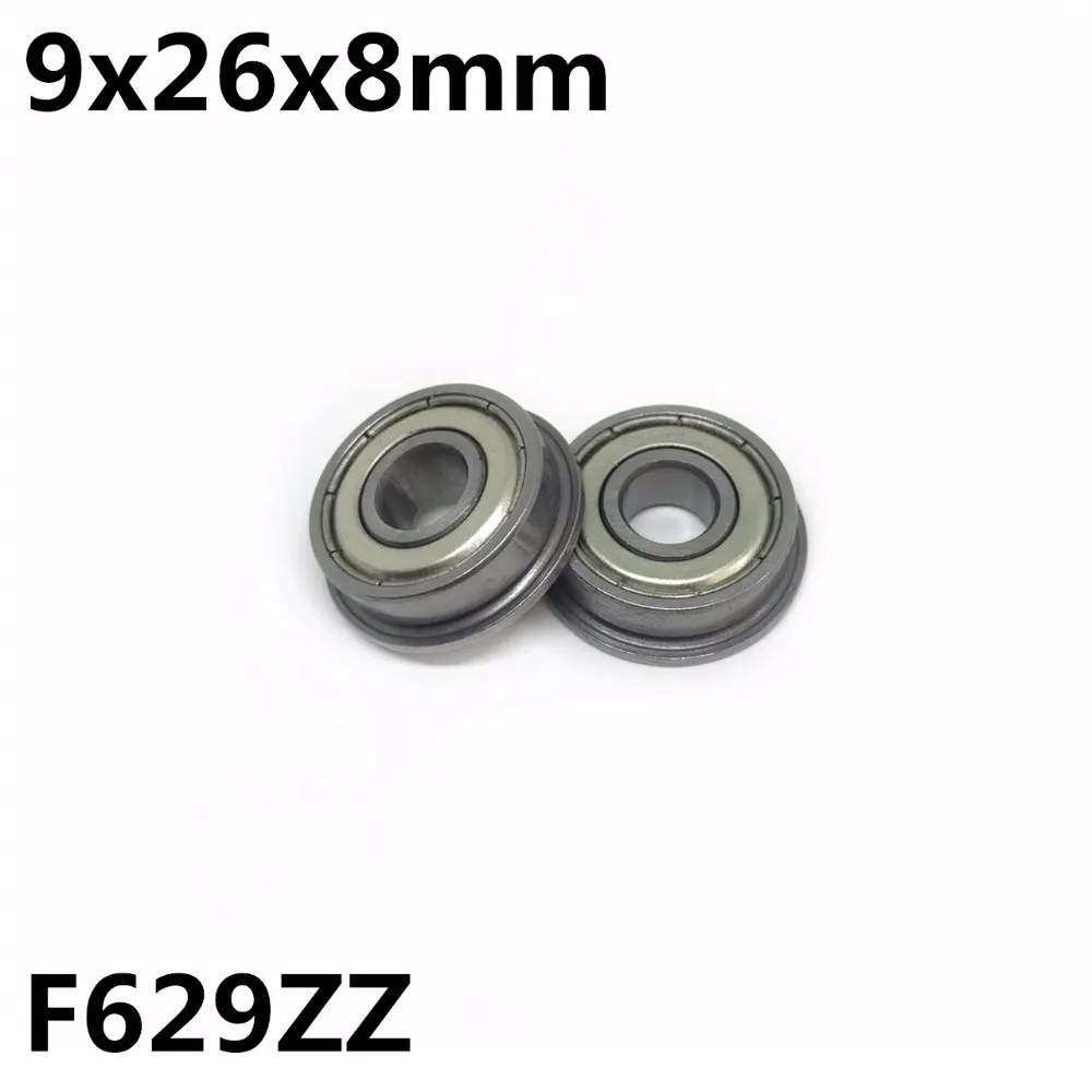 F629ZZ 플랜지 베어링 F629, 9x26x8mm, 깊은 홈 볼 베어링, 고품질, 50 개