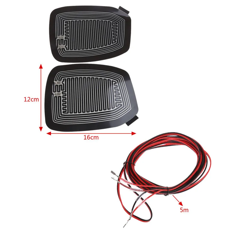 Free delivery New Hot 1 Set  Universal Quick Warm DC 12V Auto Car Side Mirror Glass Heater Heated Defogger Pad Mat