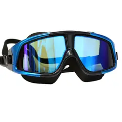 Women Men Unisex Swim Mask Comfortable Silicone Large Frame Swim Glasses Swimming Goggles Waterproof Anti-Fog UV With Case