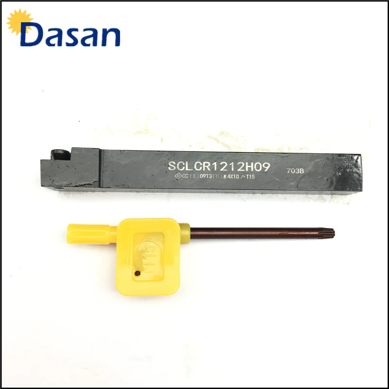 SCLCR1212H09 Holder Lathe Tool Cutter With 10pcs CCMT09T304 Blades Insert CNC 100mm Set