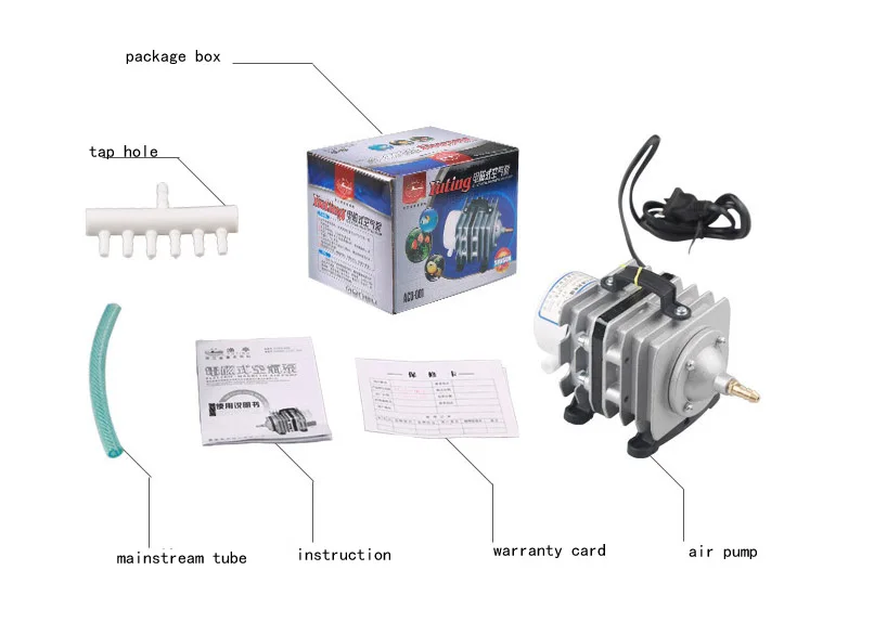 ACO-004 air pump 55w 60L/min electromagnetic  air pump For fish or mini laser small machine