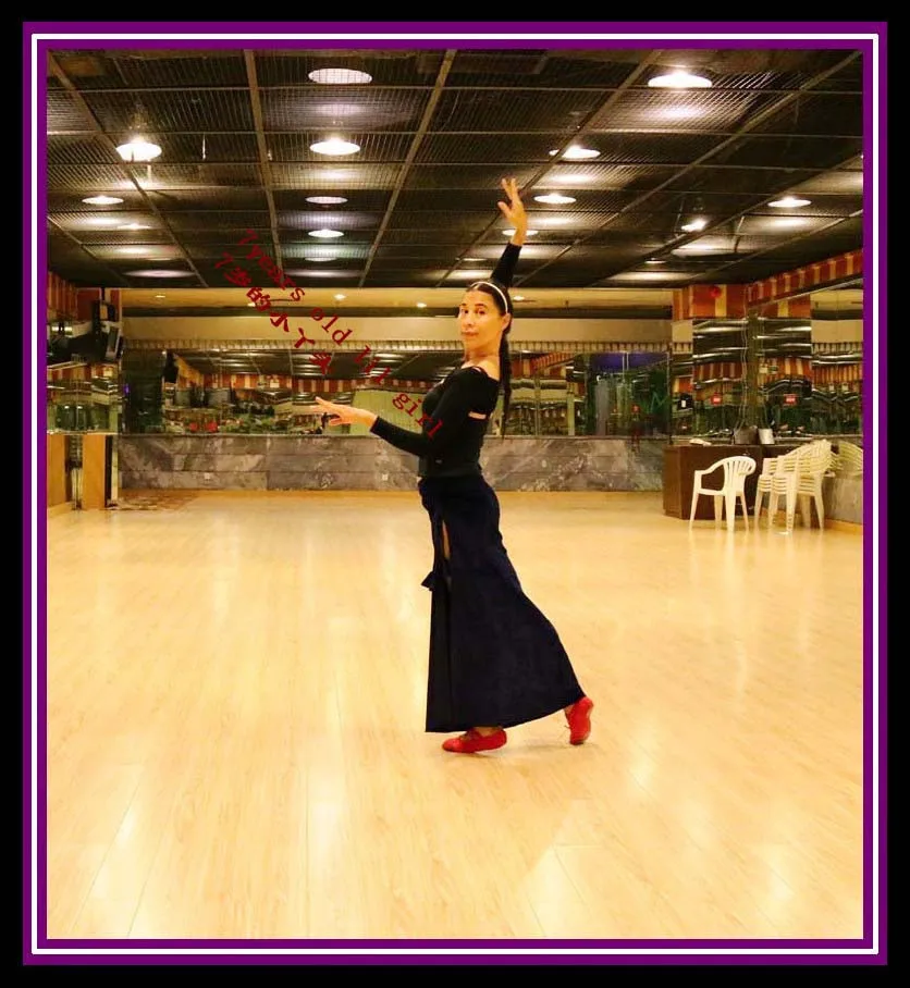 Bellydance Trang Phục Bộ Lạc Fusion Váy Nhung Hở Khe SRA27