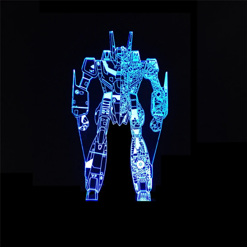 Novelty Creative 3D Robot LED Night Light 7 Colors Lamp Action Figures Movie Anime Transformation Light Christmas Gift for Kids