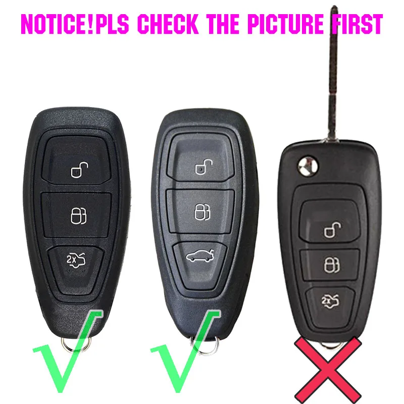 3 Button Remote Key Silicone Cover Fit For Ford Fiesta Focus Mondeo Kuga Escape C-Max Ecosport S-Max Galaxy Case Fob Shell