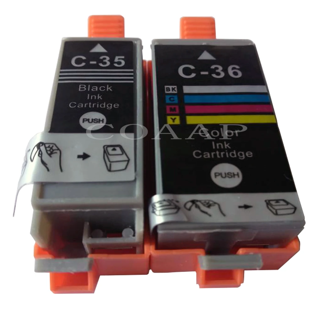 PGI35 CLI36 Compatible Ink Cartridges For Canon 35 36 PGI-35 CLI-36 For Canon IP100B IP100 mini260 mini320 Printer